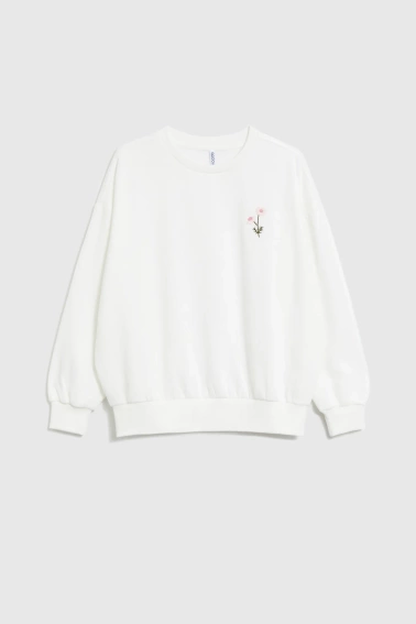 WOMEN'S SWEATSHIRT L-BL-4917 OFF WHITE