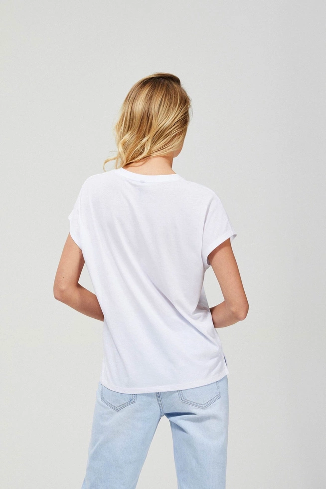 Bluzka z dekoltem w serek Z-TS-3302 WHITE