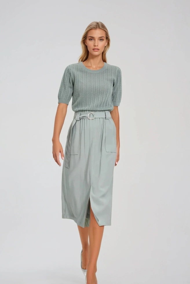 SWETER DAMSKI L-SW-4911 OLIVE