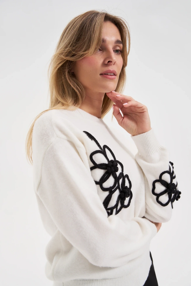 WOMEN'S SWEATER Z-SW-4854 OFF WHITE