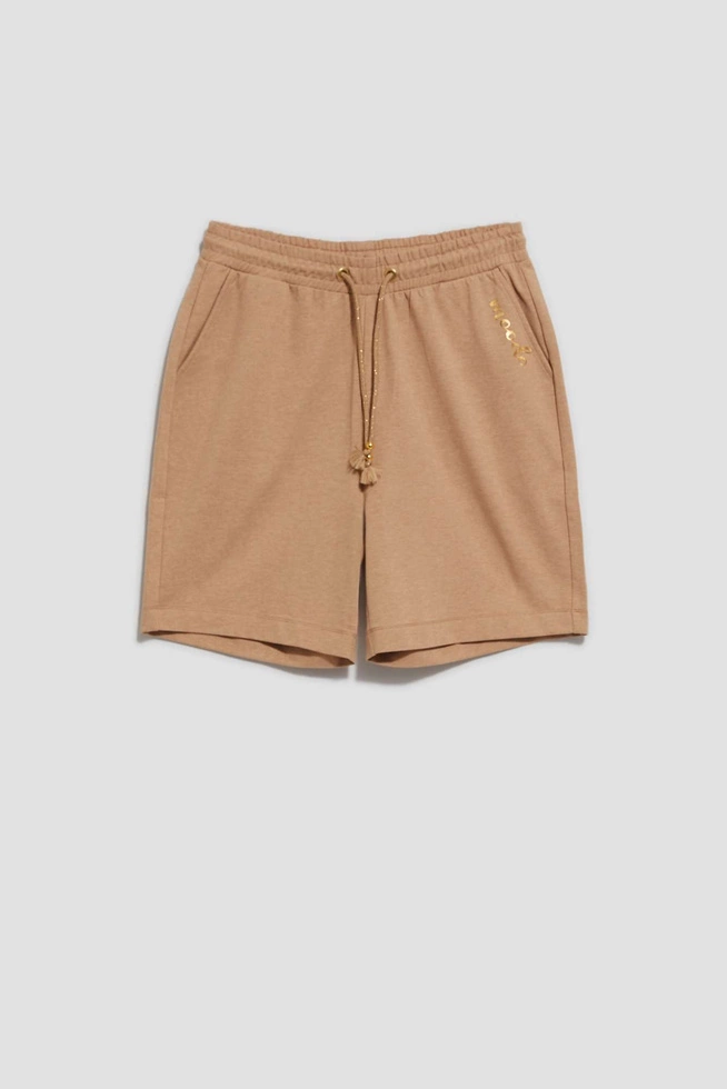 LADIES SHORTS L-SH-4009 D.BEIGE