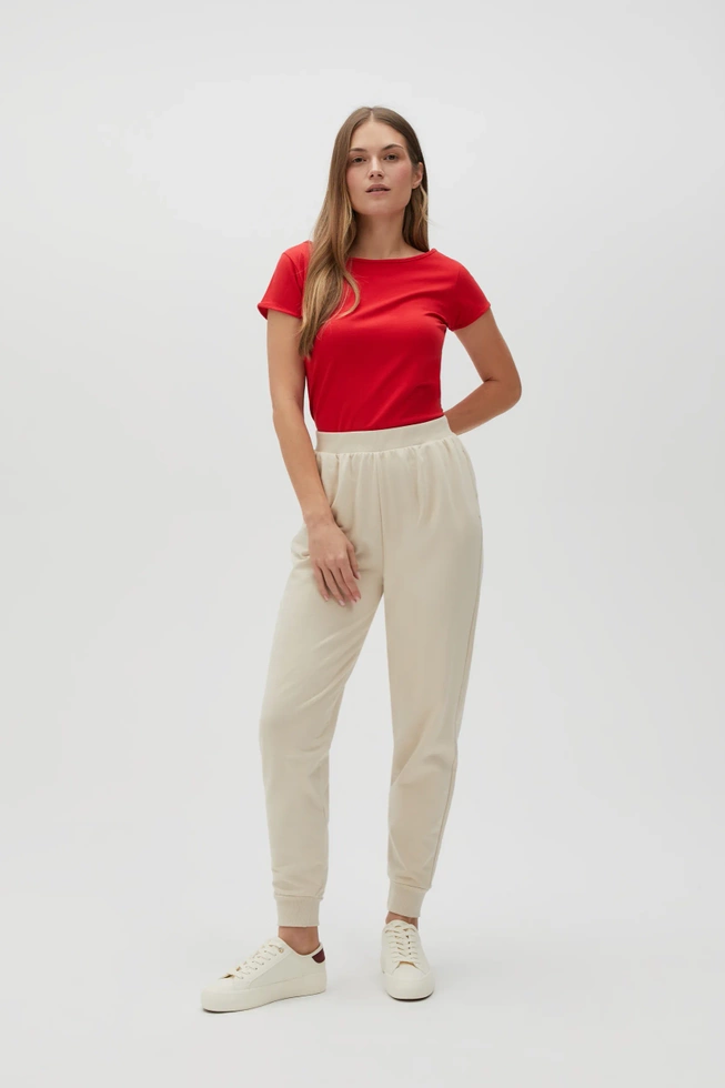 WOMEN'S JOGGING PANTS L-DR-4600 L.BEIGE