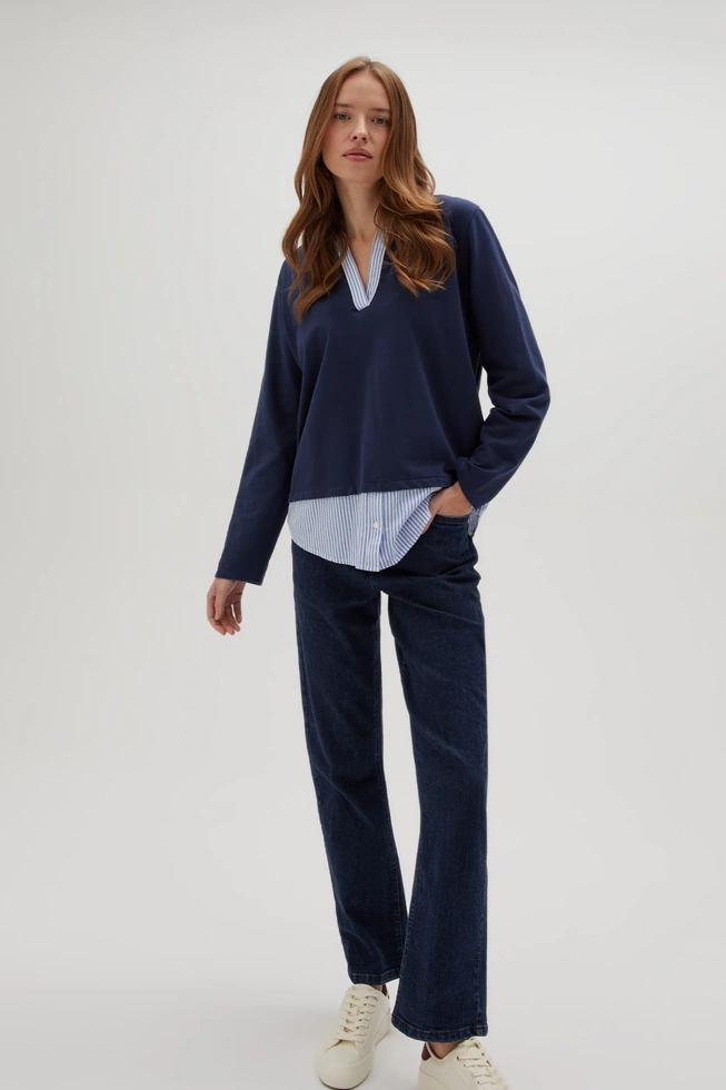 WOMEN'S SWEATSHIRT Z-BL-4521 NAVY-set