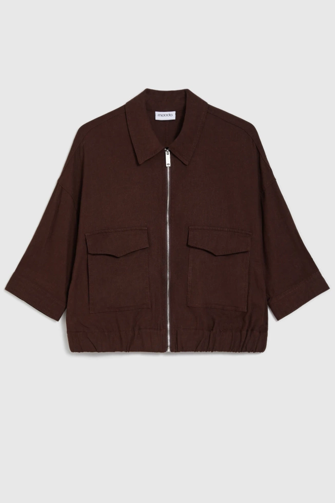 WOMEN'S JACKETS L-KU-4924 D.BROWN