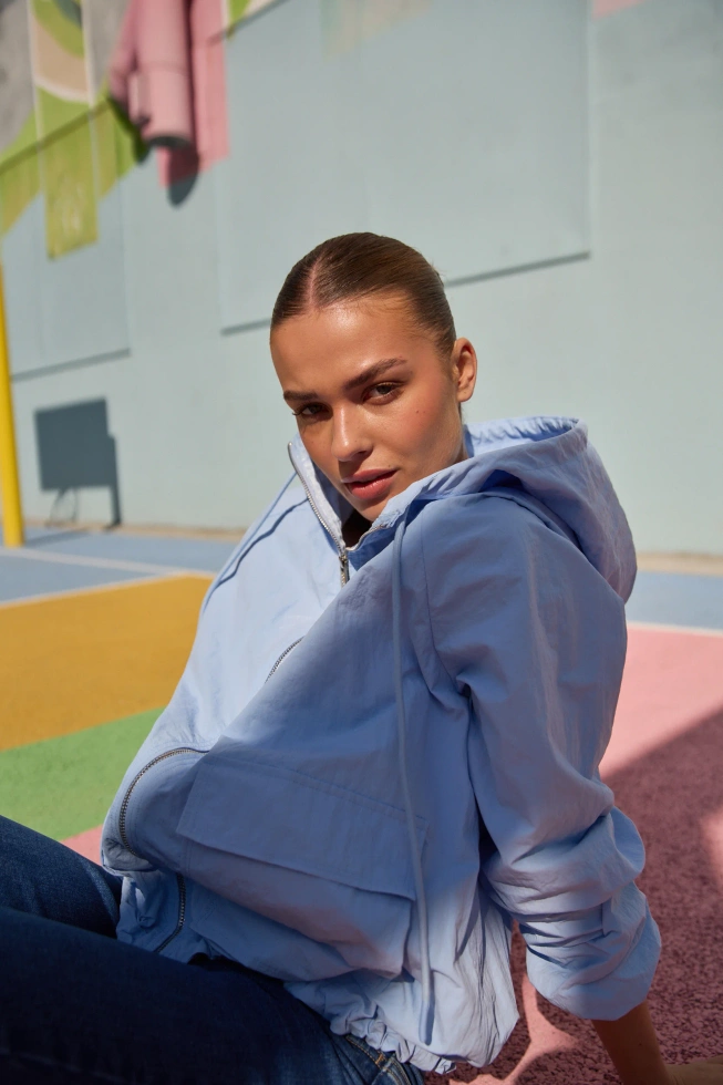 WOMEN'S JACKETS L-KU-4910 L.BLUE