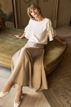 WOMEN'S SKIRT L-SC-4611 BEIGE