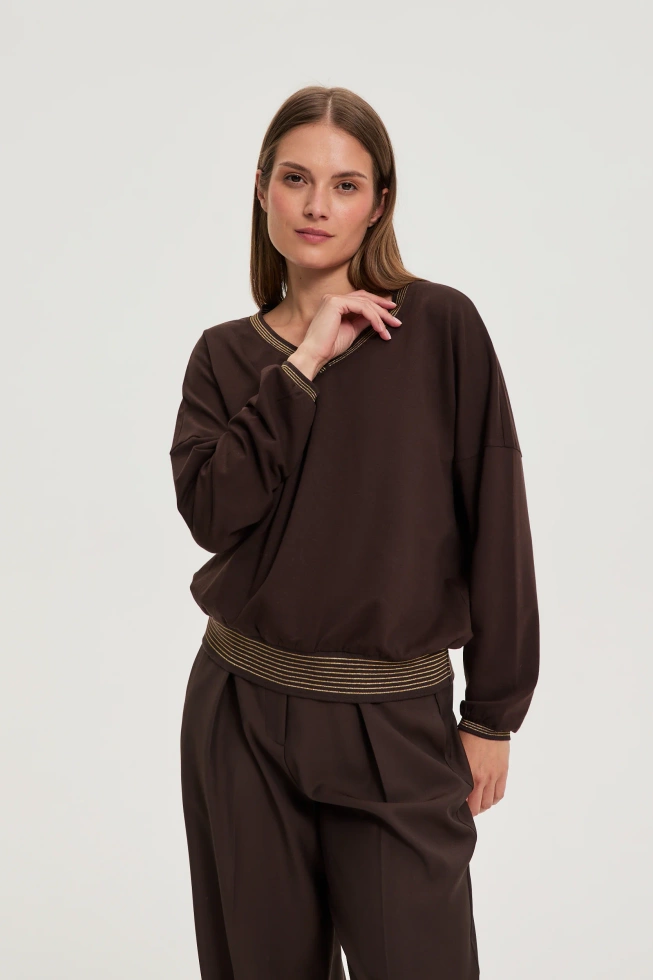 WOMEN'S SWEATSHIRT Z-BL-4801 BROWN