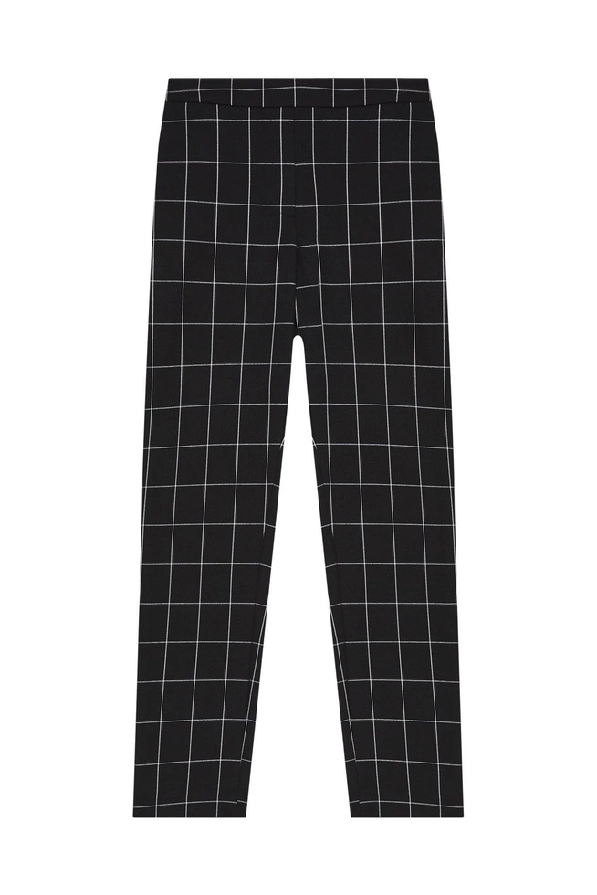 Checked cigarette trousers