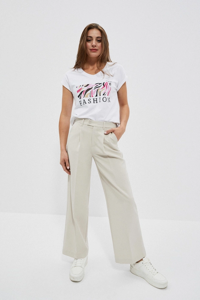 LADIES TSHIRT L-TS-4004 WHITE