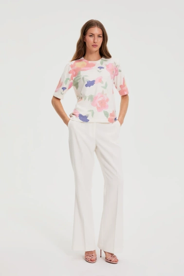 WOMEN'S PANTS L-SP-4908 OFF WHITE