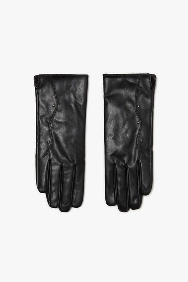 Gloves with rhinestones