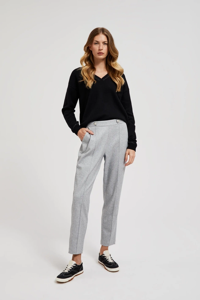 WOMEN'S PANTS Z-SP-4501 GREY MEL-set