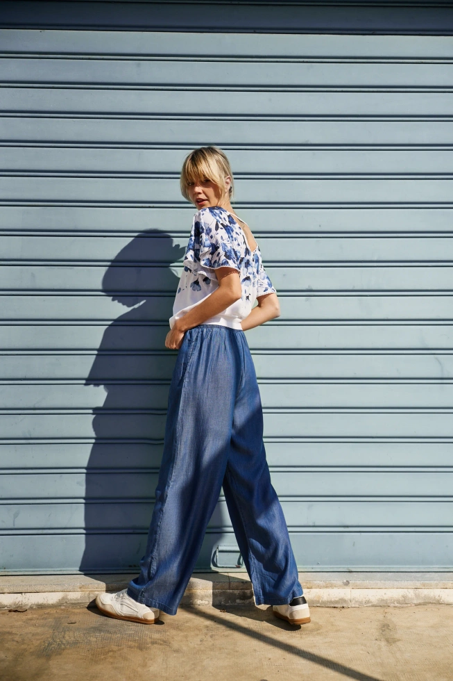 WOMEN'S PANTS L-SP-4619 D.BLUE