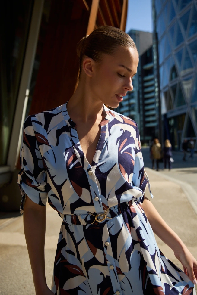 WOMEN'S DRESS L-SU-4909 NAVY-set