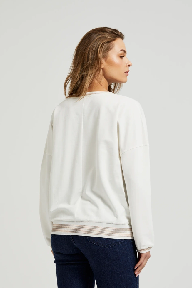 WOMEN'S SWEATSHIRT Z-BL-4512 OFF WHITE