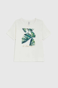 WOMEN'S TSHIRT L-TS-4945 OFF WHITE-set