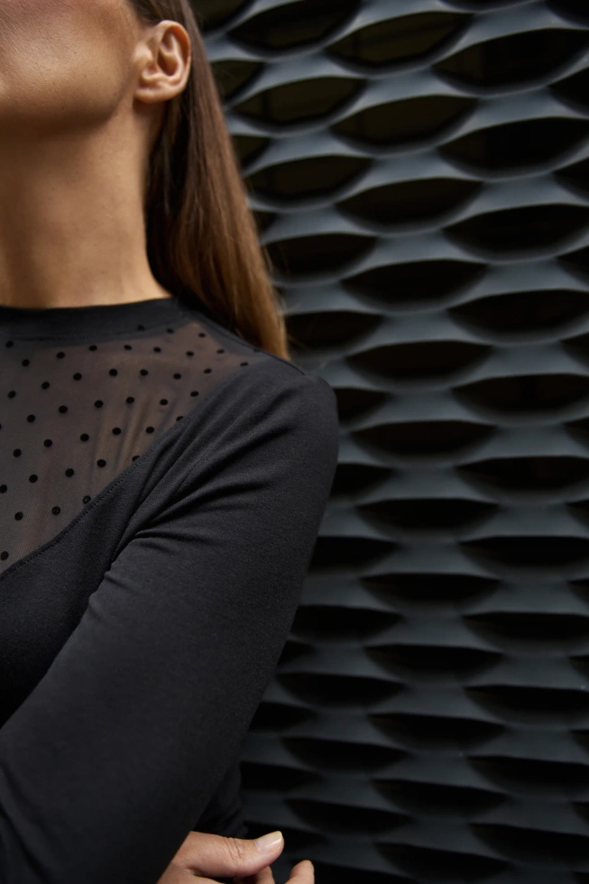 WOMEN'S LONGSLEEVE Z-TS-4824 BLACK