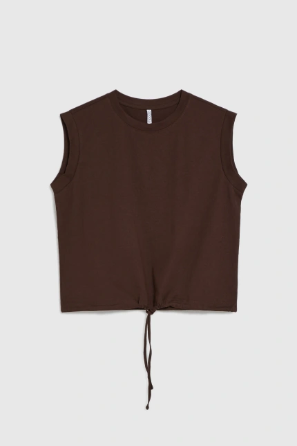 KOSZULKA DAMSKA L-TS-5020 D.BROWN