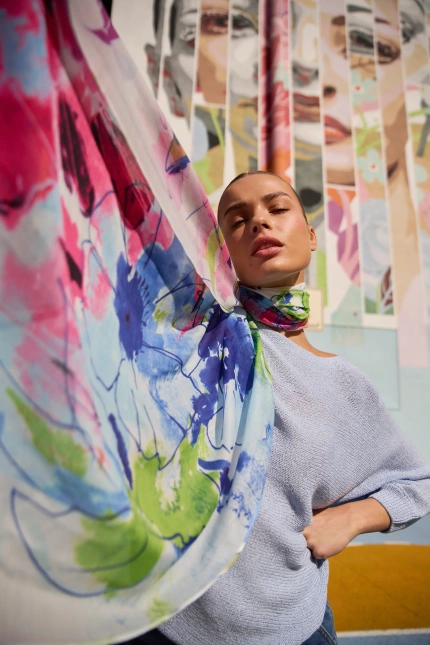 SZALIK DAMSKI L-SZ-4905 BLUE