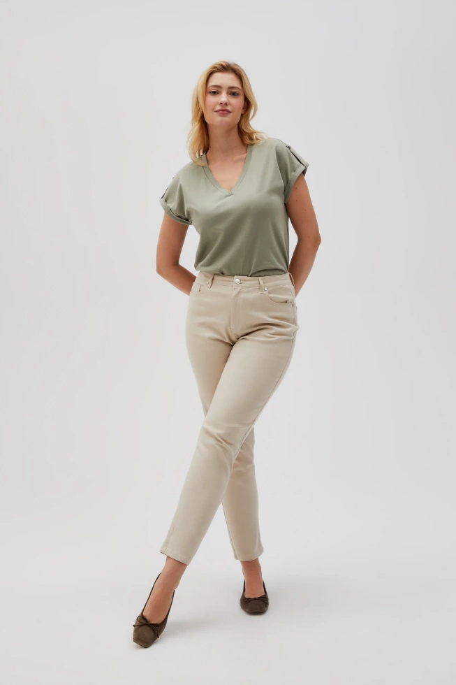 WOMEN'S PANTS L-SP-4612 L.BEIGE-set