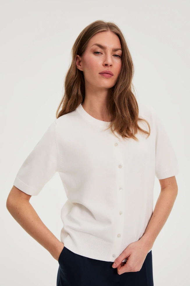 SWETER DAMSKI L-SW-4905 OFF WHITE