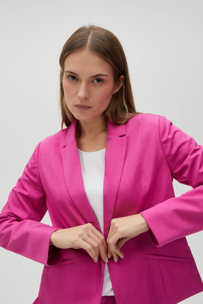 WOMEN'S JACKETS L-MR-4606 FUCHSIA-set