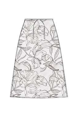 WOMEN'S SKIRT L-SC-4912 OFF WHITE-set