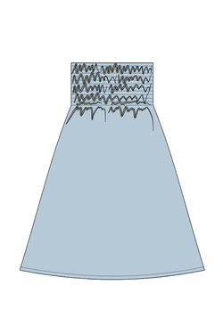 SPÓDNICA DAMSKA L-SC-4909 L.BLUE-pakiet