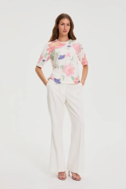 WOMEN'S PANTS L-SP-4908 OFF WHITE