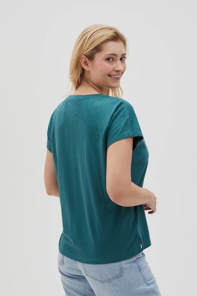 WOMEN'S TSHIRT L-TS-4623 D.GREEN