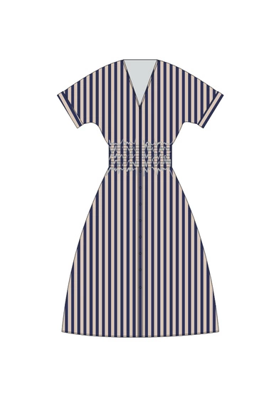 WOMEN'S DRESS L-SU-4939 NAVY