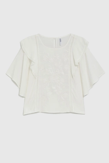 WOMEN'S SHIRT L-KO-4924 OFF WHITE