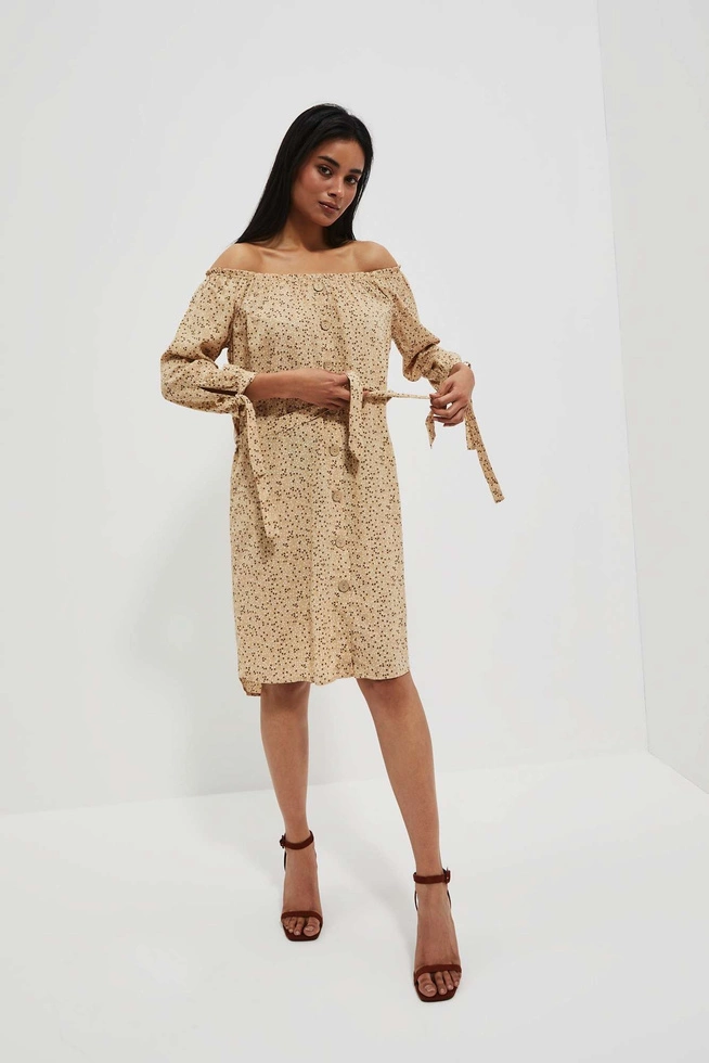 LADIES DRESS L-SU-4031 D.BEIGE