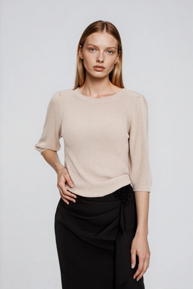 WOMEN'S SWEATER Z-SW-4865 L.BEIGE-set