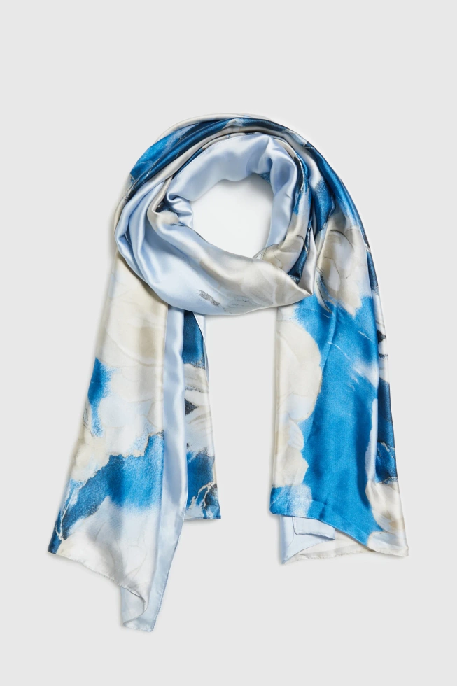 WOMEN'S SCARF L-SZ-4918 BLUE-set