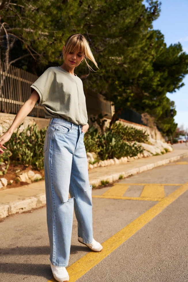 WOMEN'S TSHIRT L-TS-4654 OLIVE