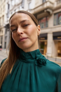 WOMEN'S SHIRT Z-KO-4829 D.GREEN-set