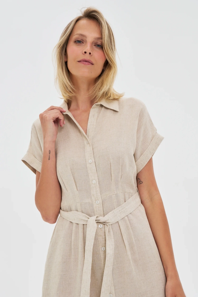 WOMEN'S DRESS L-SU-4642 L.BEIGE
