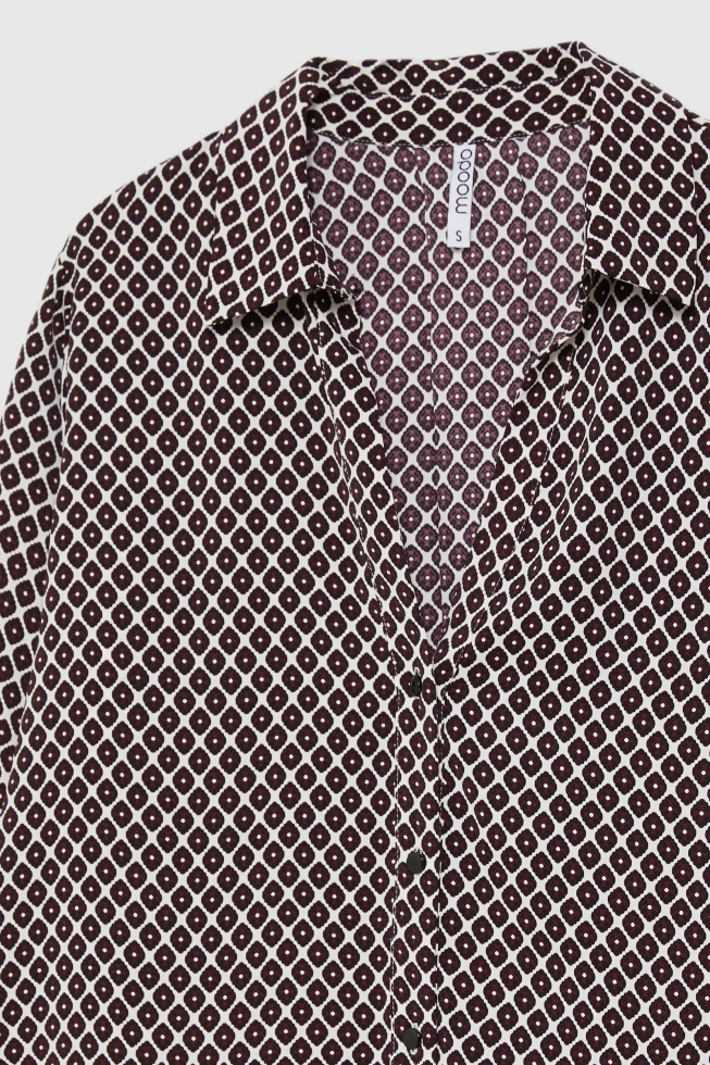 WOMEN'S SHIRT Z-KO-4818 BURGUNDY