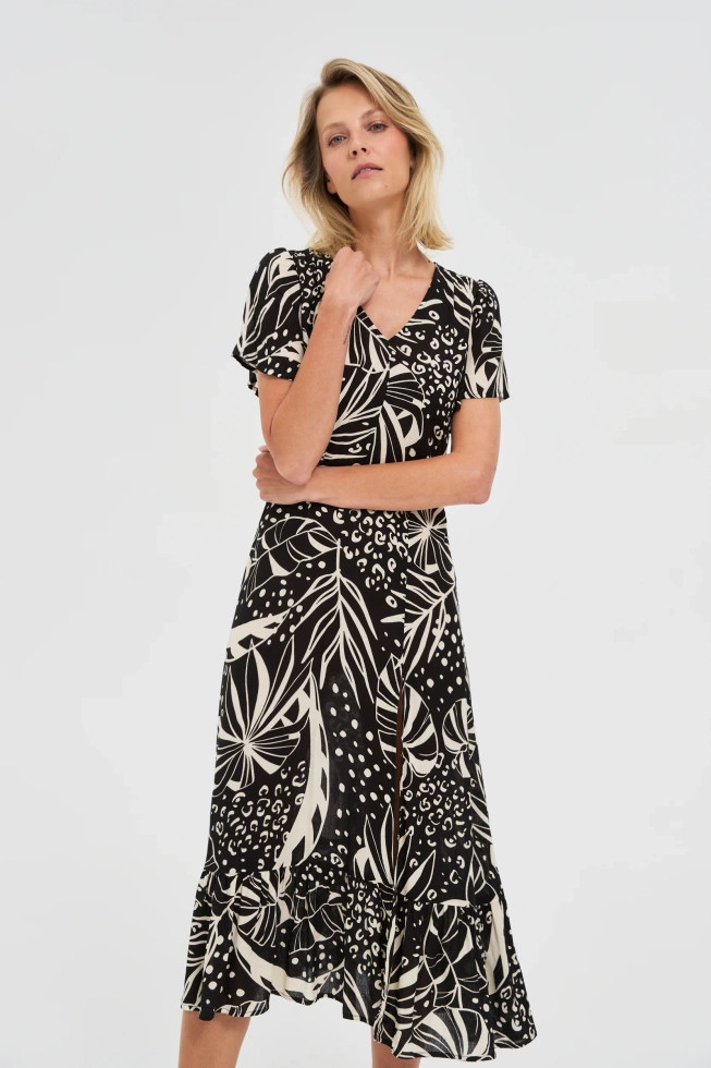 WOMEN'S DRESS L-SU-4667 BLACK