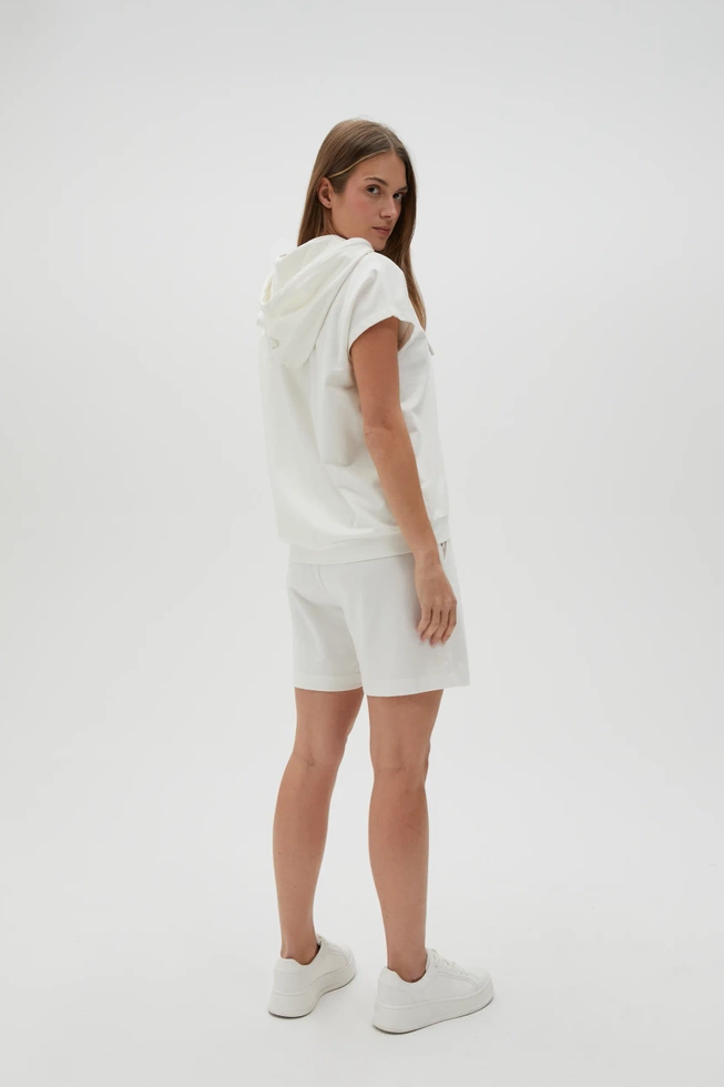 WOMEN'S SHORTS L-SH-4604 OFF WHITE