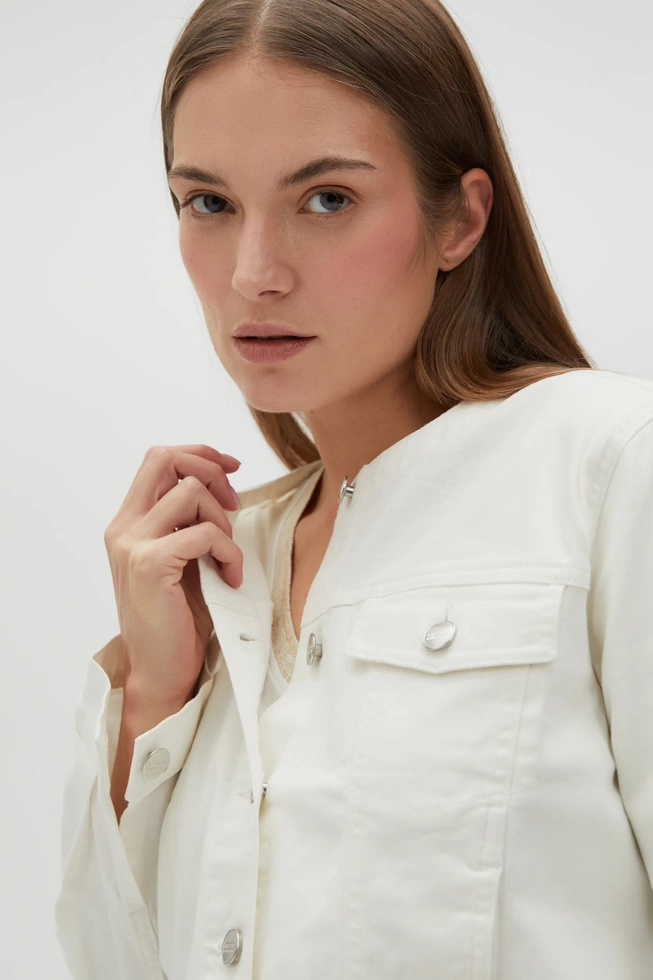 WOMEN'S JACKETS L-KU-4615 OFF WHITE
