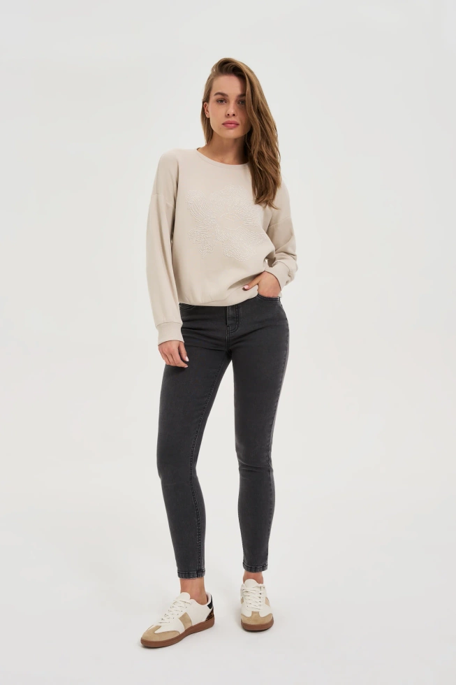 WOMEN'S SWEATSHIRT Z-BL-4816 L.BEIGE