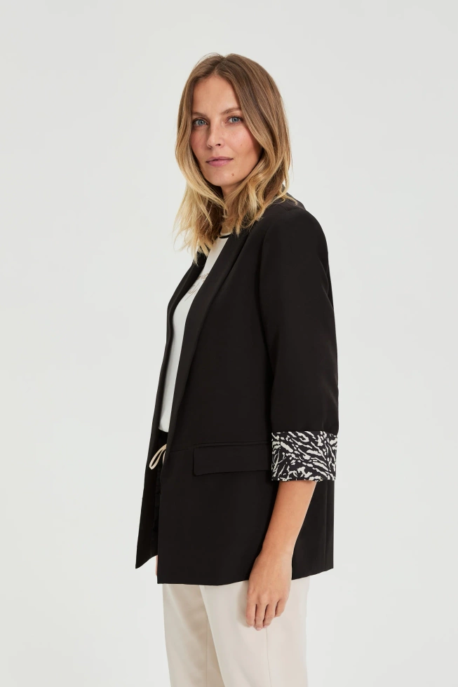 WOMEN'S BLAZER L-MR-4920 BLACK-set