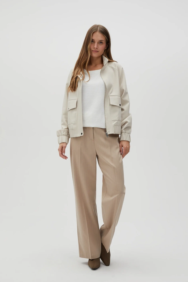 WOMEN'S JACKETS L-KU-4613 L.BEIGE