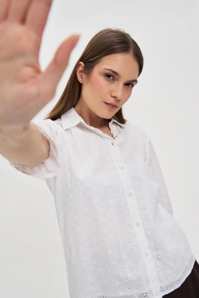 WOMEN'S SHIRT L-KO-4654 WHITE-set