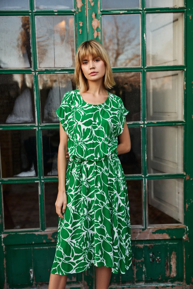 WOMEN'S DRESS L-SU-4650 GREEN-set