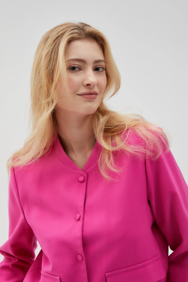 WOMEN'S JACKETS L-KU-4618 FUCHSIA