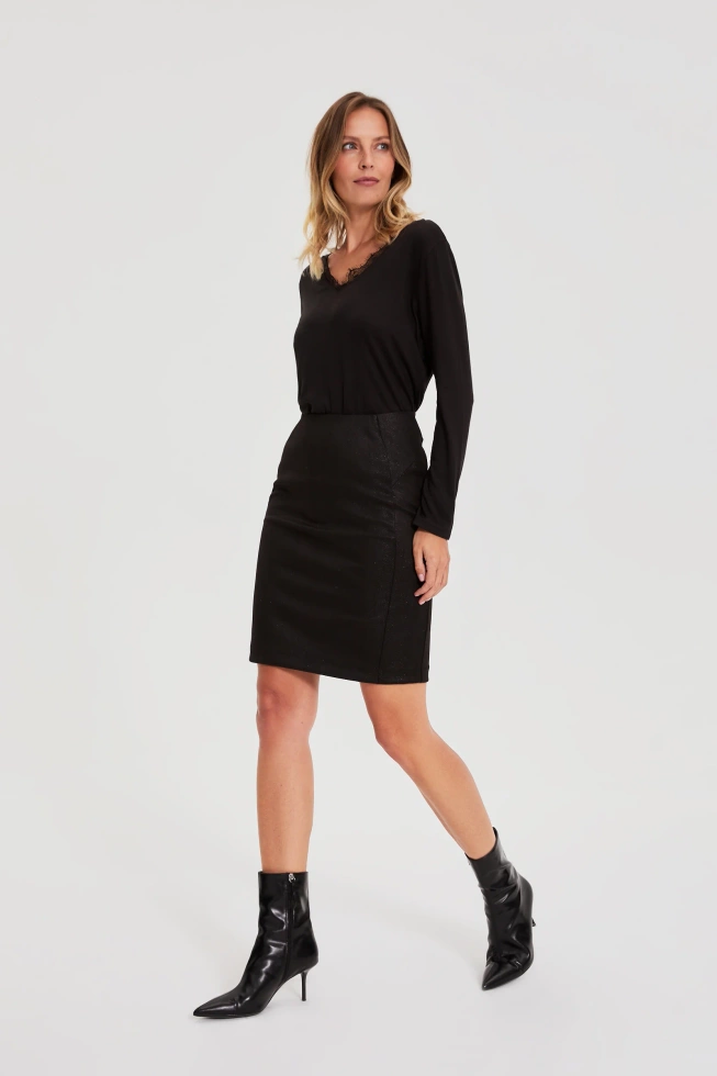 SPÓDNICA DAMSKA Z-SC-4810 BLACK-pakiet