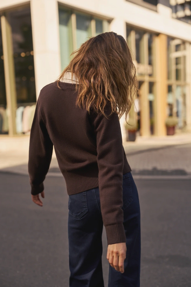 WOMEN'S SWEATER Z-SW-4873 BROWN